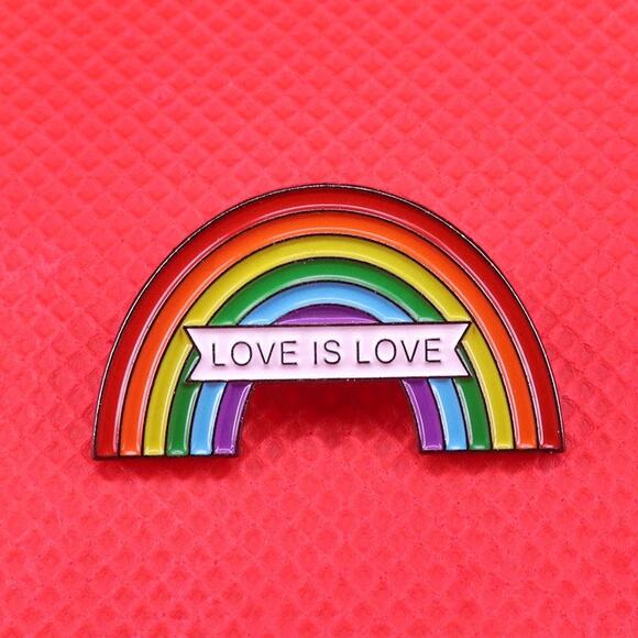 Rainbow LGBT Love Is Love Enamel Pins 208 - Picture 1 of 2